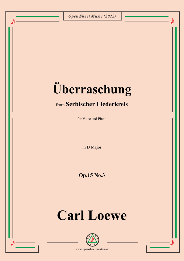 Loewe-Überraschung,in D Major,Op.15 No.3 (arr. OSM Press)