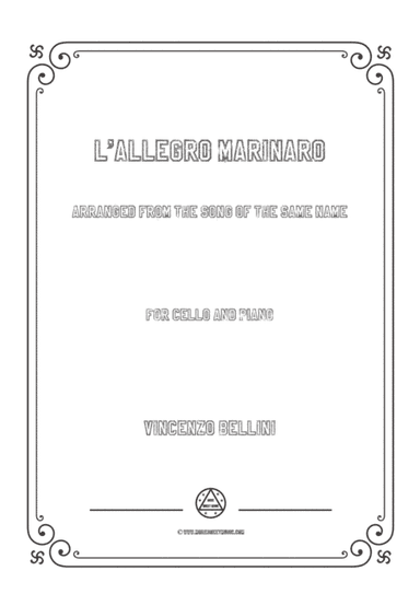 Bellini-L'allegro marinaro,for Cello and Piano (arr. MSM)