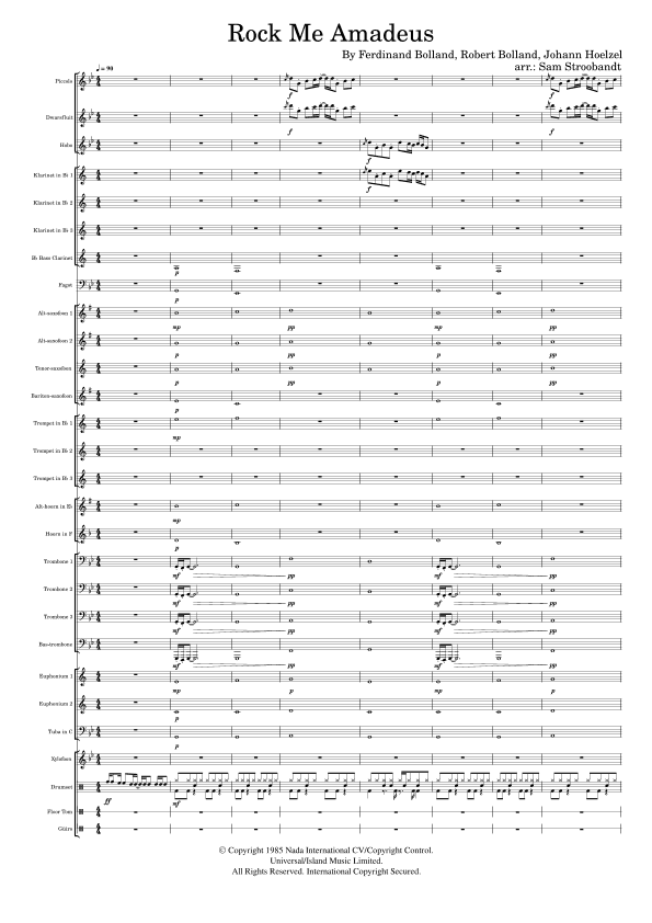 Rock Me Amadeus (arr. Sam Stroobandt)