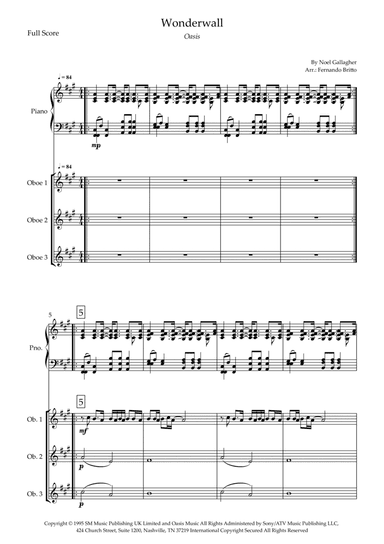 Wonderwall (arr. Fernando Britto)