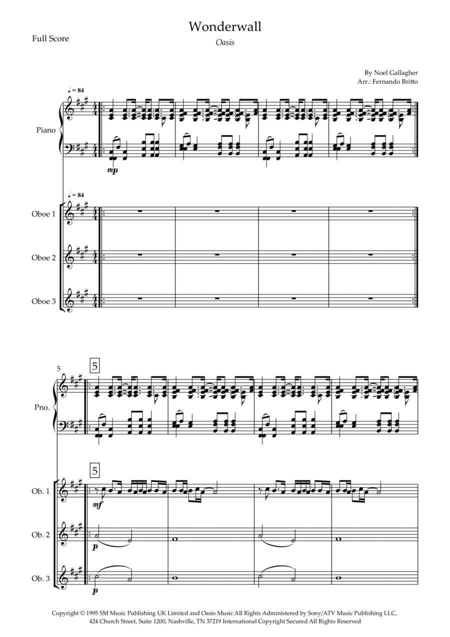 Wonderwall (arr. Fernando Britto)