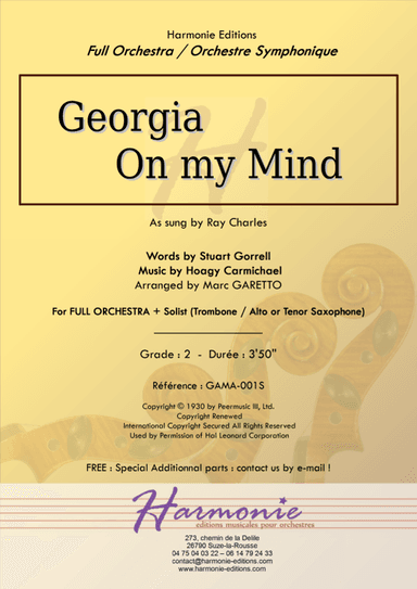 Georgia On My Mind (arr. Marc GARETTO)