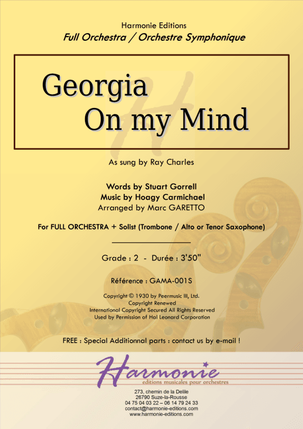 Georgia On My Mind (arr. Marc GARETTO)