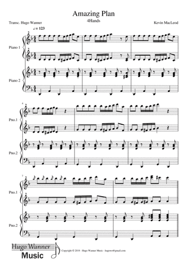 Amazing Plan  - Four Hands Piano (arr. Hugo Wanner Music)