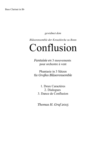 Conflusion - Suite - Wind Ensemble - Bass Clarinet