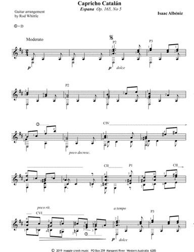 Capricho Catalan    Op. 165, No 5 (arr. Rod Whittle)