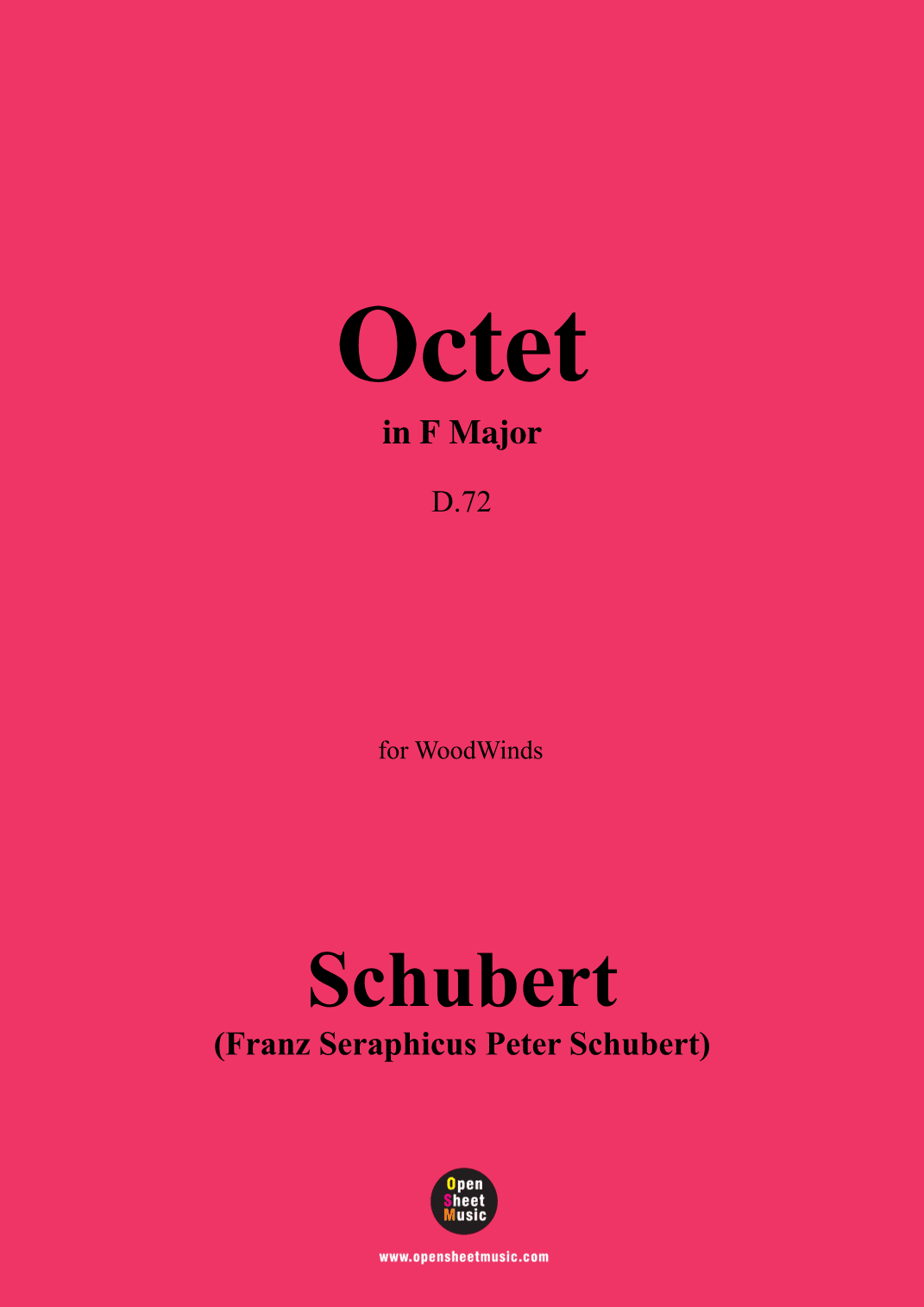 Schubert-Octet in F Major,D.72,for WoodWinds (arr. OSM Press)