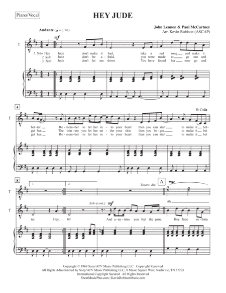 Hey Jude (arr. Kevin Robison)