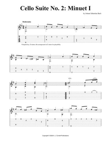 Cello Suite No. 2: Minuet I (arr. Mark Phillips)