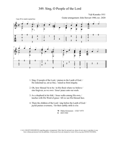 349 Sing, O People of the Lord (arr. John Stewart 1980, rev. 2020)