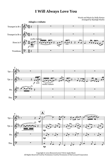 I Will Always Love You (arr. Kayleigh Huelin)