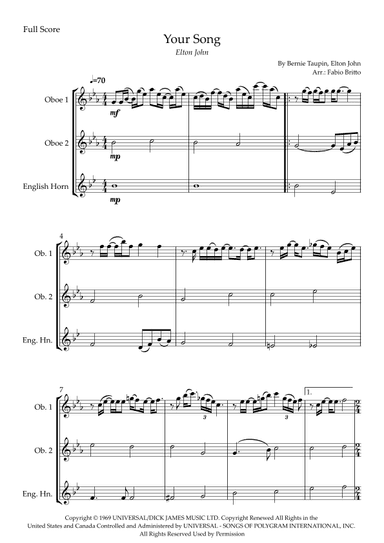 Your Song (arr. Fabio Britto)