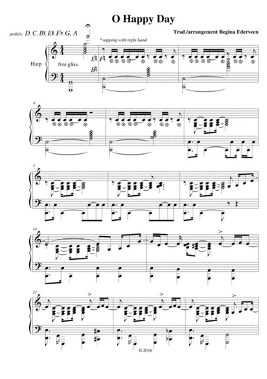 O Happy Day - pedal harp solo
