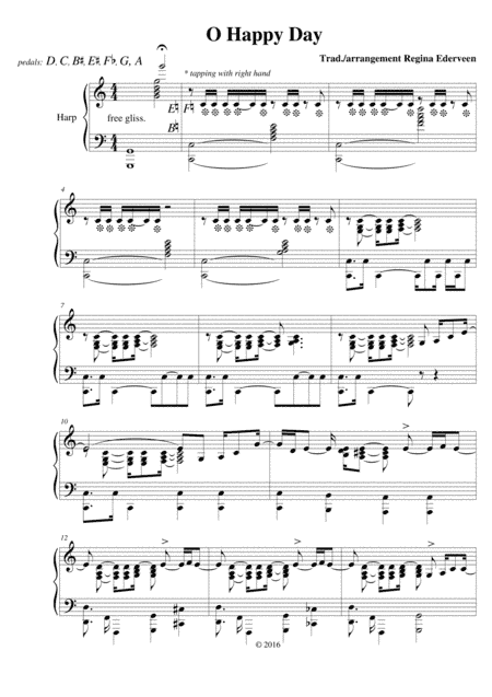O Happy Day - pedal harp solo