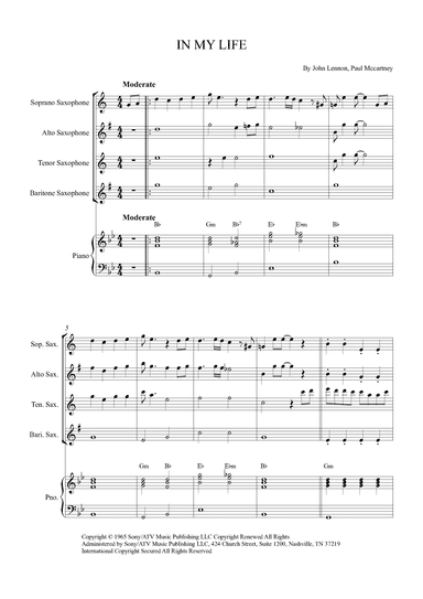In My Life (arr. Alex Nunes Rodrigues)