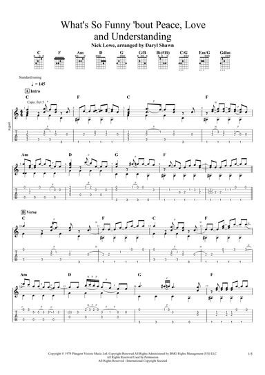 (what's So Funny 'bout) Peace, Love And Understanding (arr. Daryl Shawn)