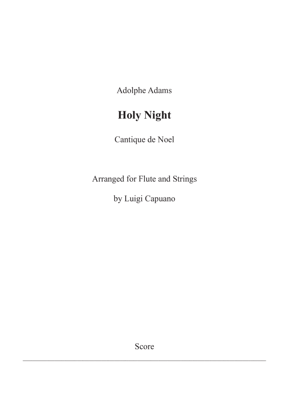 Holy Night - Cantique de Noel (Flute and Strings) (arr. Luigi Capuano)