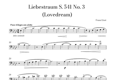 Liszt - Liebestraum (Love Dream) Solo Cello (arr. Lais Reis)