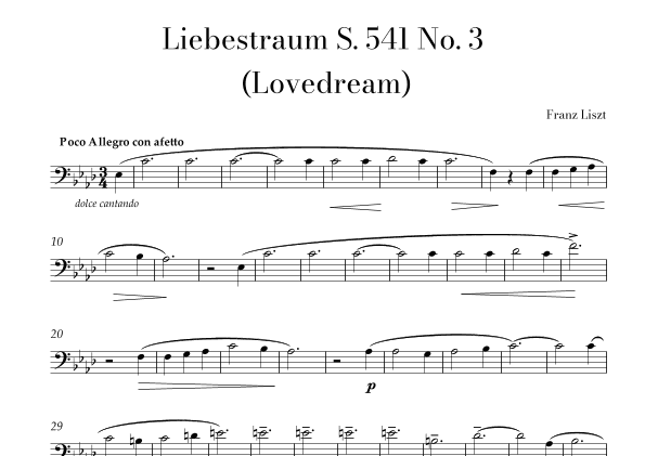 Liszt - Liebestraum (Love Dream) Solo Cello (arr. Lais Reis)