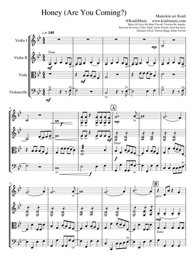 Honey (are You Coming?) (arr. KoaliMusic)