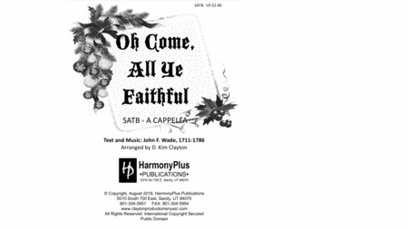 Oh Come, All Ye Faithful (arr. D. Kim Clayton)