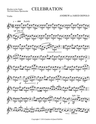 Rhythm in the Night - Celebration - Violin