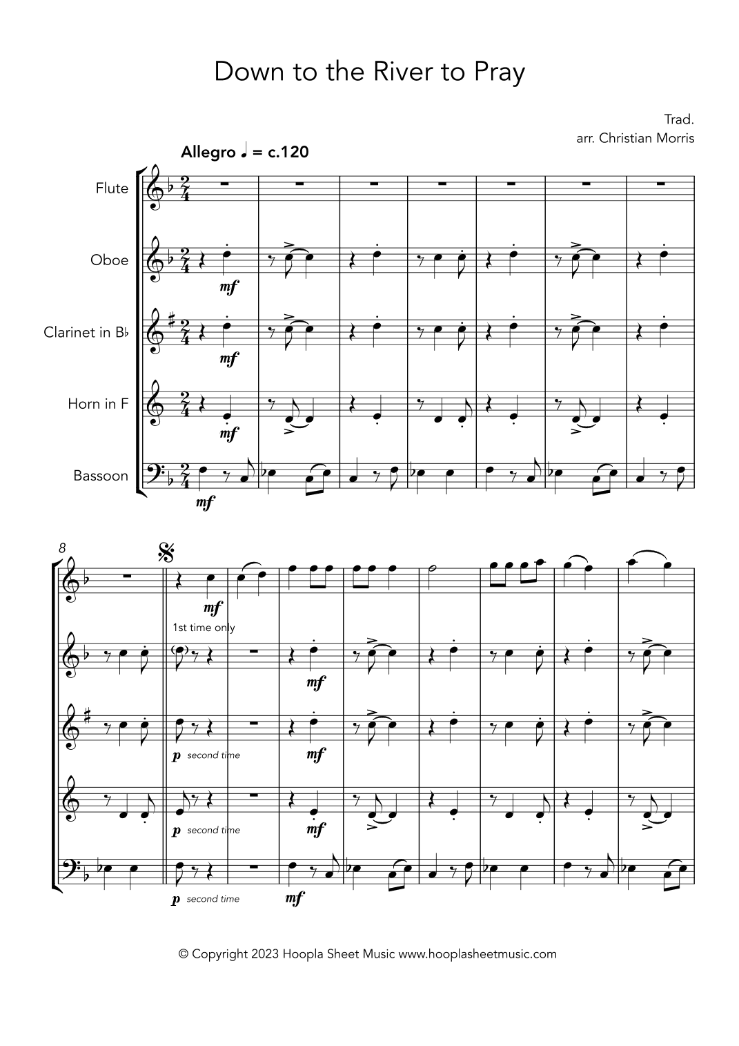 Down to the River to Pray (arr. Christian Morris)