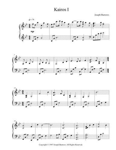 Kairos I by Joseph Burrows - Piano Solo