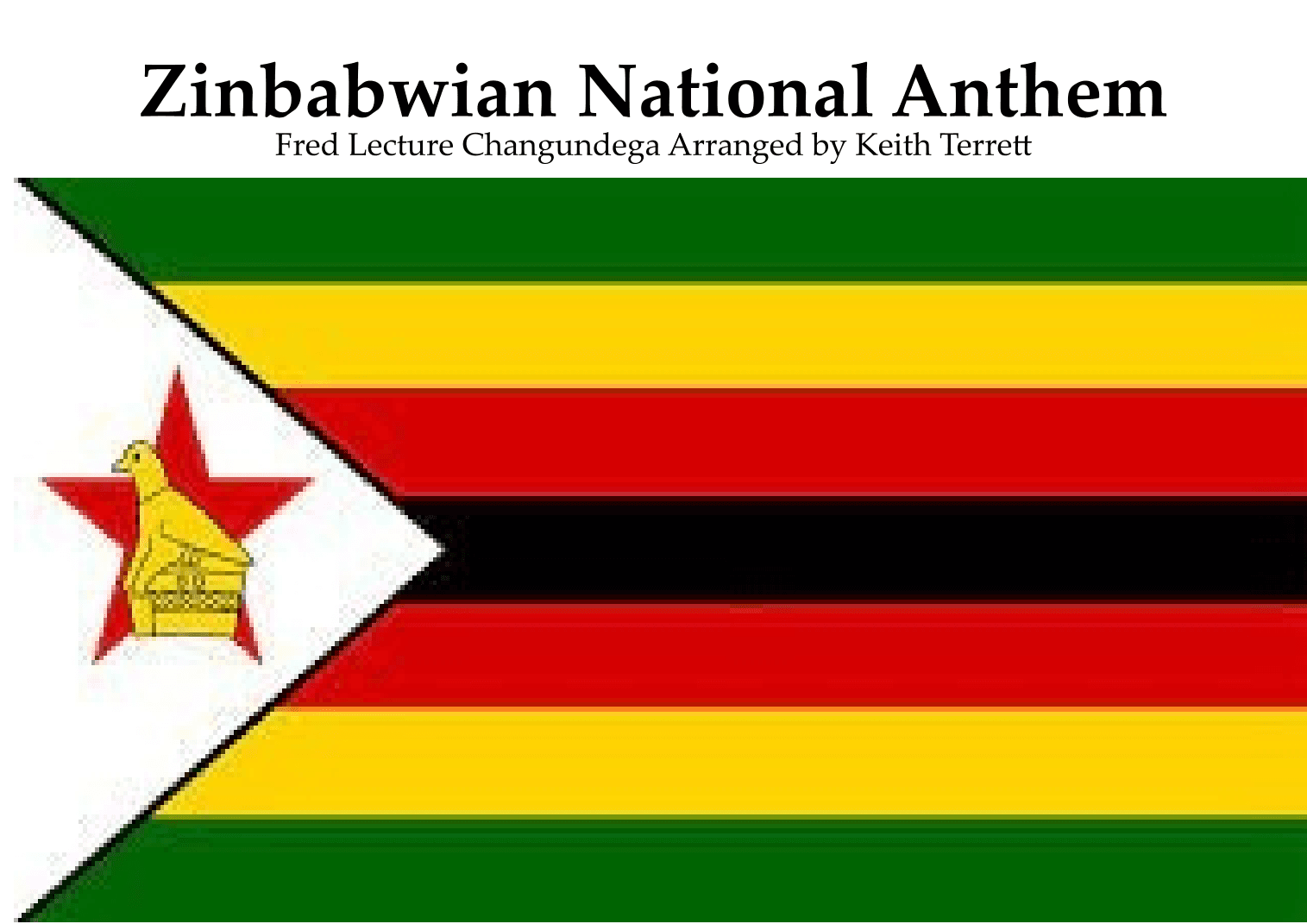 Zimbabwean National Anthem ''Kalibusiswe Ilizwe le Zimbabwe'' for Brass Quintet (arr. Keith Terrett)