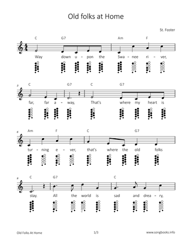 Old folks at home (arr. songbooks.info)