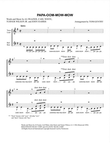 Papa Oom Mow Mow (arr. Tom Gentry)