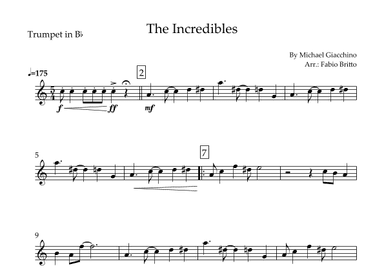 The Incredibles (main Theme) (arr. Fabio Britto)