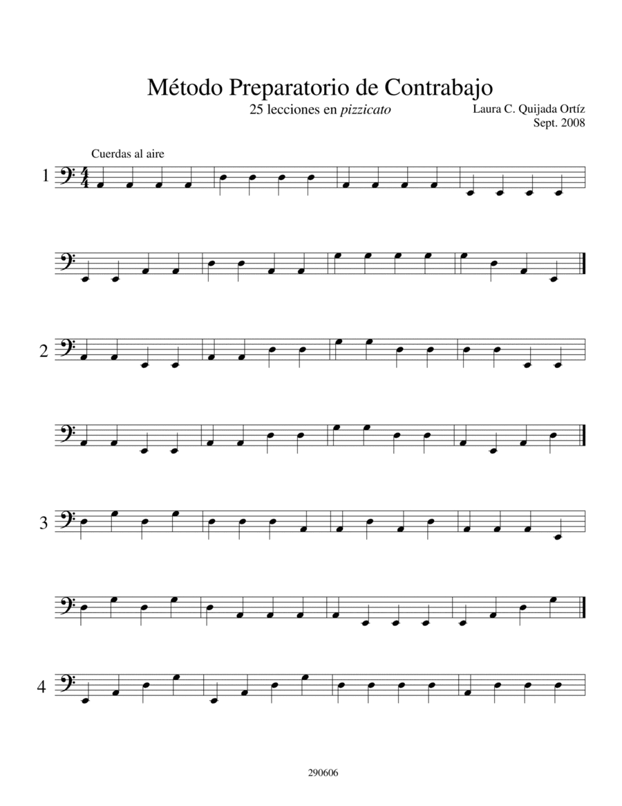 25 Double Bass Pizzicato Lessons for Beginners.