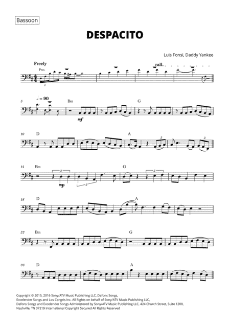 Despacito (arr. Cadenza Editions)