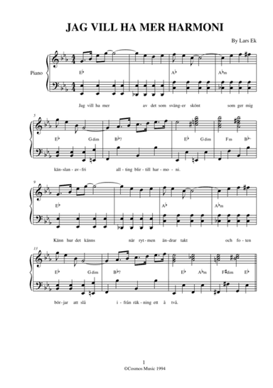 JAG VILL HA MER HARMONI