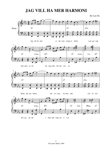 JAG VILL HA MER HARMONI