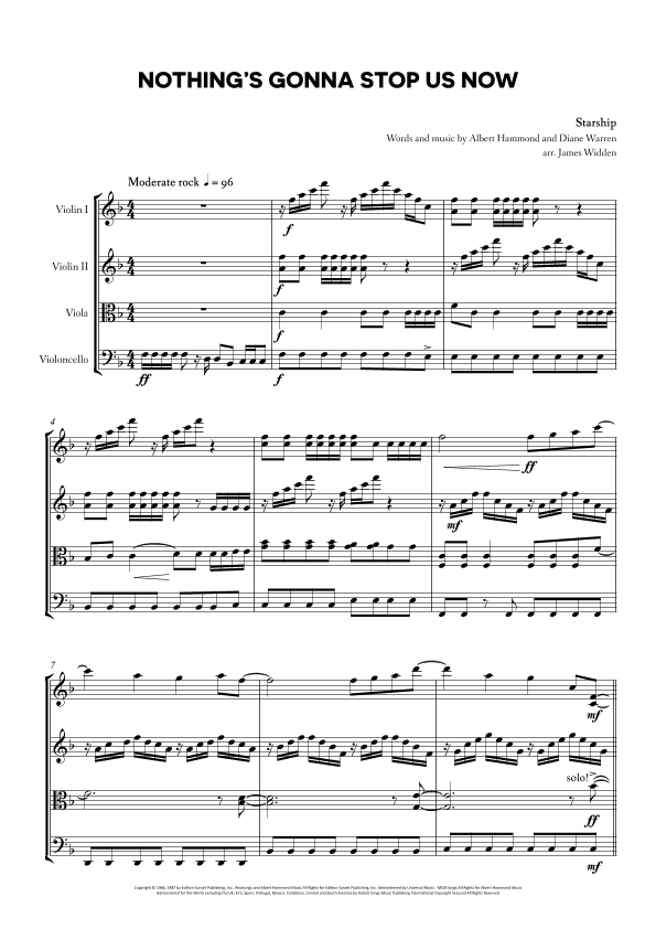 Nothing's Gonna Stop Us Now (arr. James Widden)