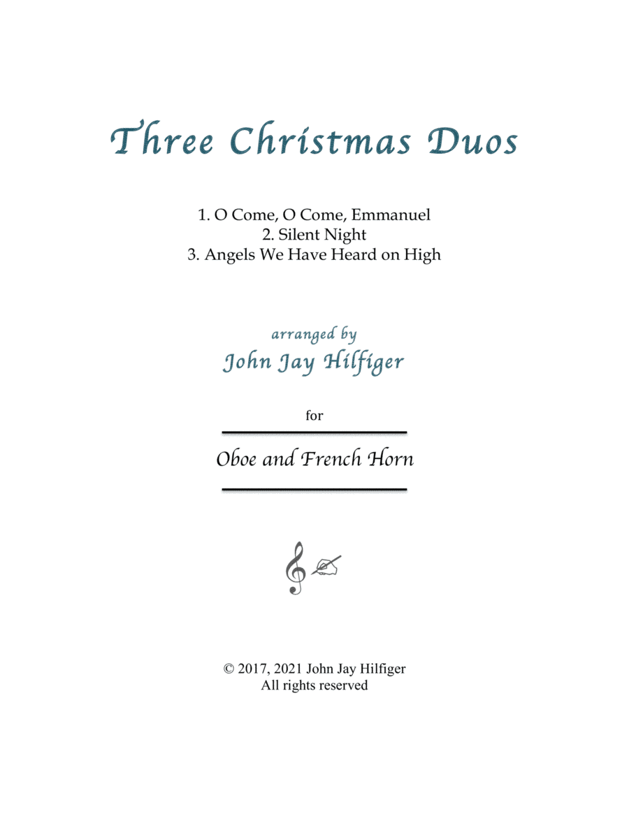 Three Christmas Duos for Oboe and French Horn (arr. John Jay Hilfiger)