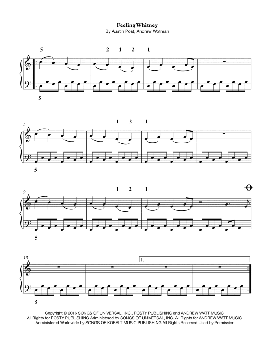 Feeling Whitney (arr. Andrew Goodloe)
