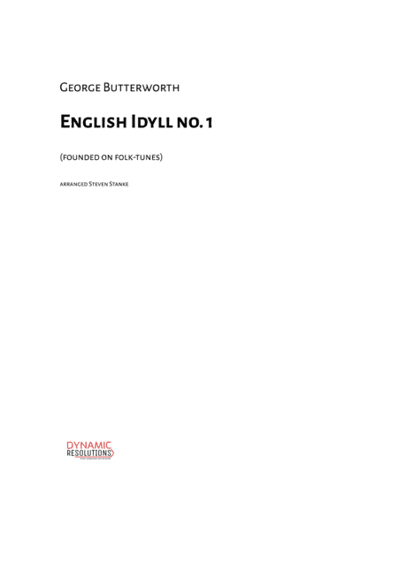 English Idyll no. 1 - Wind Band - Score Only (arr. Steven Stanke)
