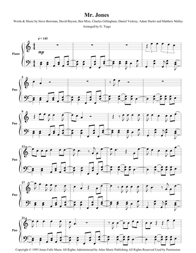 Mr. Jones (arr. G. Tiago)