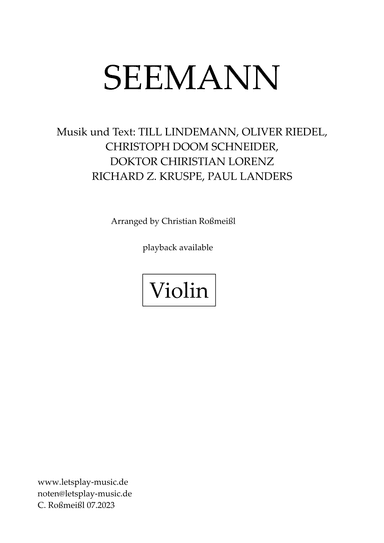 Seemann (arr. Christian Roßmeißl)