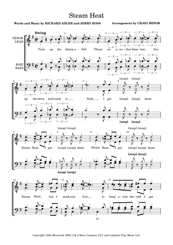 Steam Heat (arr. Craig Minor)