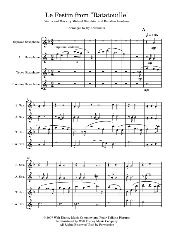 Le Festin (arr. Kyle Steindler)