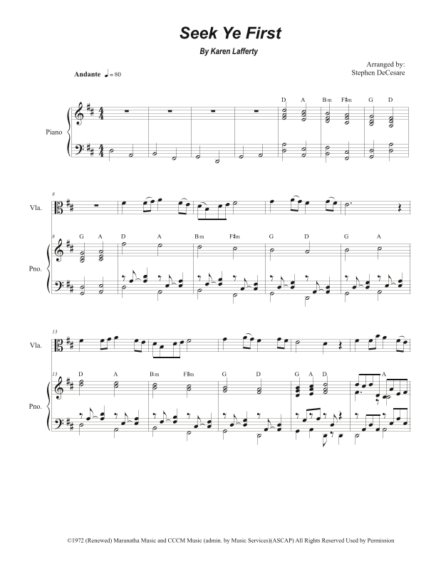 Seek Ye First (arr. Stephen DeCesare)