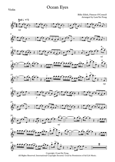 Ocean Eyes (arr. Lam Yat Fung)