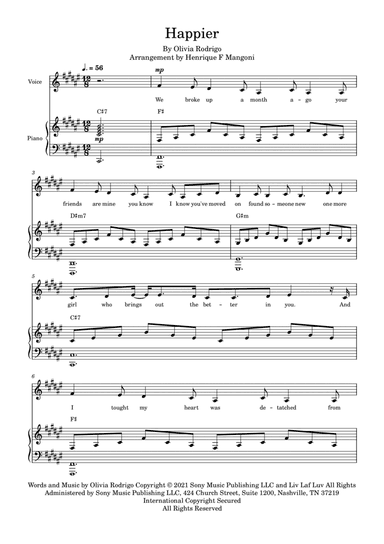 Happier (arr. Henrique F Mangoni)