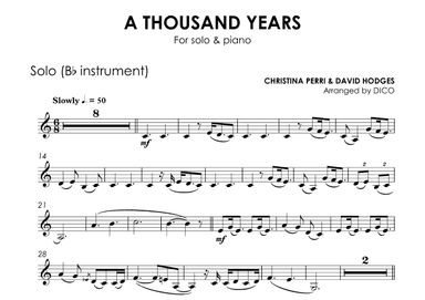 A Thousand Years (part 2) (arr. Dico)