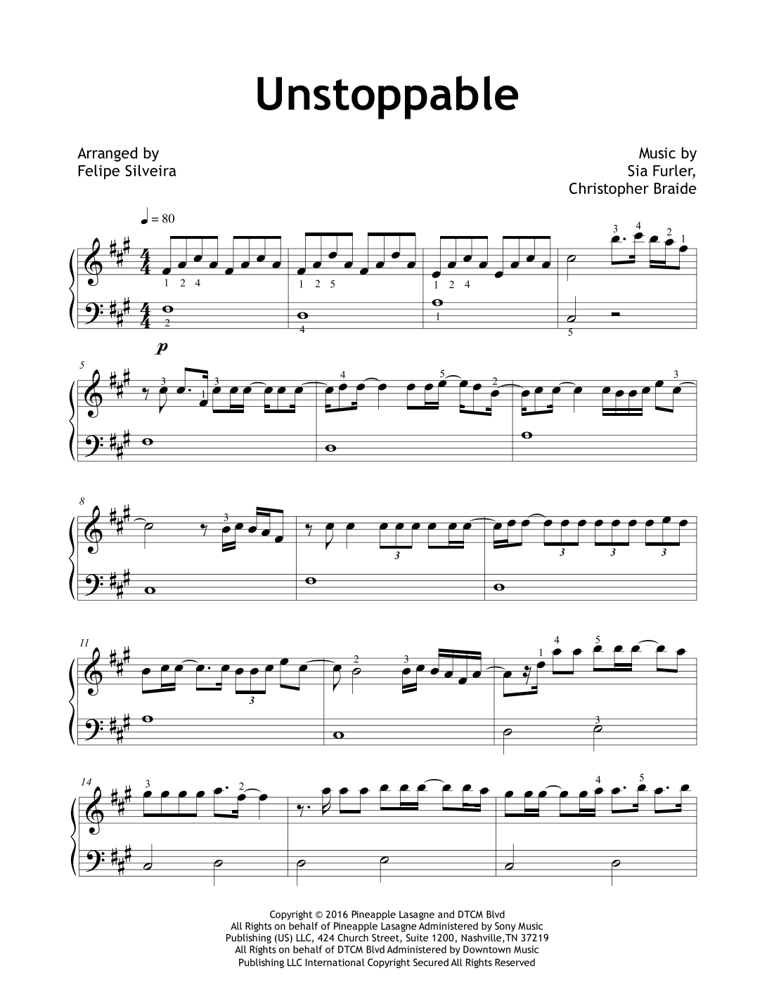 Unstoppable (arr. Felipe Silveira)