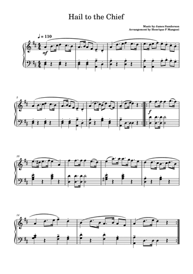 Presidential Marches (Easy Piano) (arr. Henrique F Mangoni)